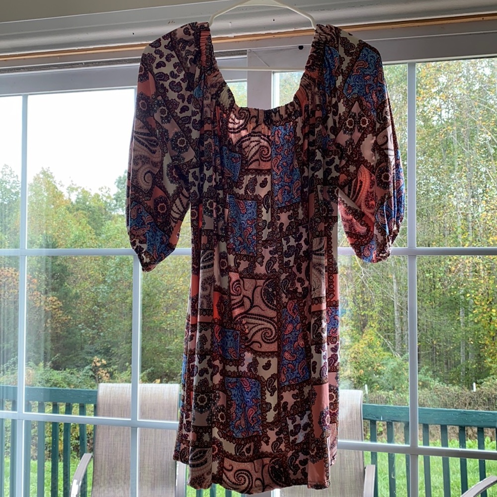 Silky patterned dress